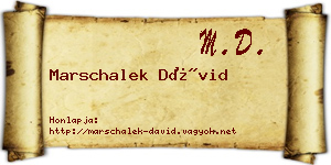 Marschalek Dávid névjegykártya